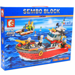 Конструктор Sembo «Пожежний катер» (аналог Lego City), 474 дет (603036)