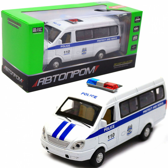Машинка Автопром «Поліцейська машина» зі світловими і звуковими ефектами 15х5х6 см (7644)