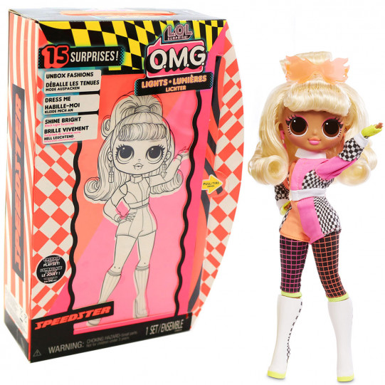 Игровой набор-сюрприз с куклой L.O.L. SURPRISE! серия O.M.G. Lights - Леди гонщик (565161)