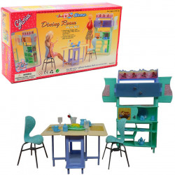 Детская игрушечная мебель Глория Gloria для кукол Барби Столовая 21011. Обустройте кукольный домик