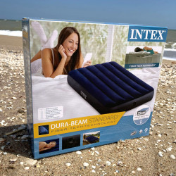 Матрас Intex надувной полуторный велюровый, кровать 99х191х25 см (64757)