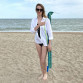 Зонт пляжный (диаметр - 2.4 м) - цветные зигзаги (MH-0042)