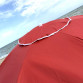 Парасолька пляжна антивітер d-2.0м, срібло Stenson, червоний (MH-2684)