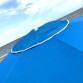 Парасолька пляжна антивітер d-2.0м, срібло Stenson, блакитний (MH-2684)