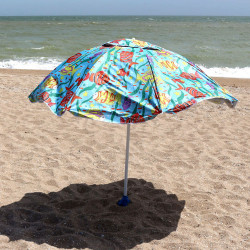 Зонт пляжный антиветер d2.2м серебро Stenson (MH-2061)