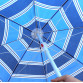Зонт пляжный синий в полоску (диаметр - 2 м) МН-0040