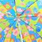 Зонт пляжный ромашка d=1.8 м, Stenson, голубой с цветами ракушками (MH-0038)