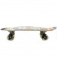 Пенни борд (скейт) с бесшумными светящимися колесами, ручка, 60х16 см (череп) 32040
