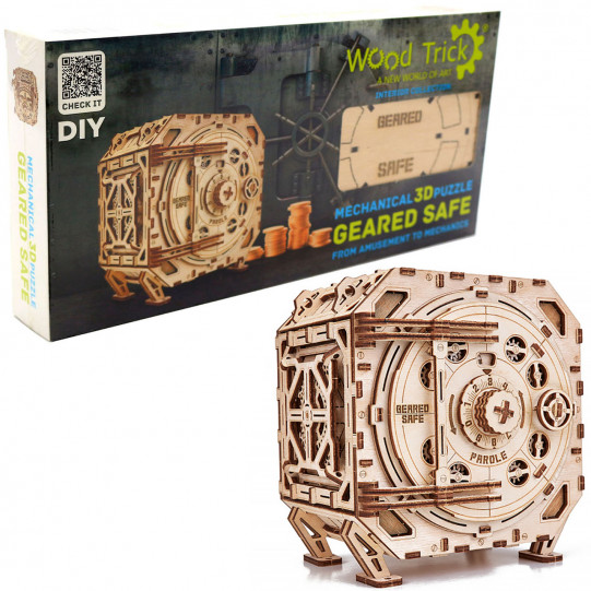 Дерев'яний конструктор Wood Trick 3d пазл механічний сейф, 259 дет (4820195191019)