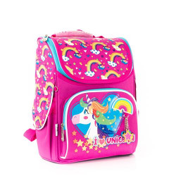 Рюкзак школьный каркасный YES H-11 Unicorn pink (555196)