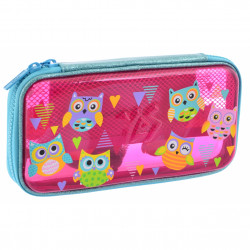 Пенал твердый YES пластиковый 3D HP-07 Funny Owls розовый (532322)