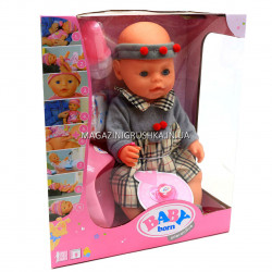Интерактивная кукла Baby Born (беби бон). Пупс аналог с одеждой и аксессуарами 9 функций беби борн BL023B