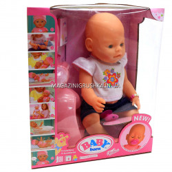 Интерактивная кукла Baby Born (беби бон). Пупс аналог с одеждой и аксессуарами 9 функций беби борн 8006-455