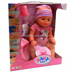 Интерактивная кукла Baby Born (беби бон). Пупс аналог с одеждой и аксессуарами 9 функций беби борн BL023L