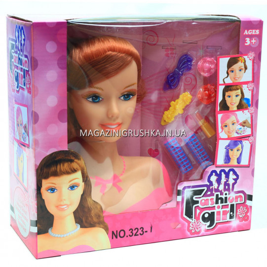 Кукла для причесок «fashion girl» (голова куклы), 20 см (323-1)