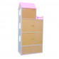 Іграшковий ляльковий дерев'яний будиночок з ящиком для іграшок Unitywood «Наталі» рожевий, 132 * 60 * 31 см, (U-005)