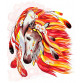 Картина по номерам Danko toys Огненная лошадь, 40х50 см (KPN-01-07)