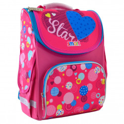Рюкзак школьный каркасный Smart Сolourful spots Розовый (555900)