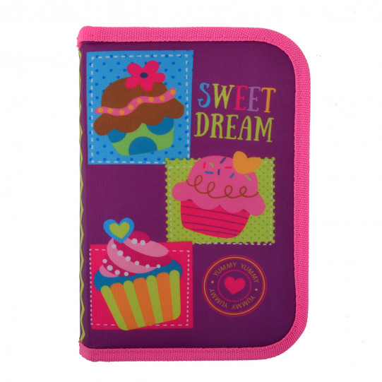 Пенал твердый Smart одинарный с клапаном Sweet dream Smart фиолетово-розовый (531691)