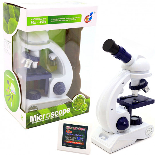 Научная игрушка Микроскоп c подсветкой 80х-450х (C2129)