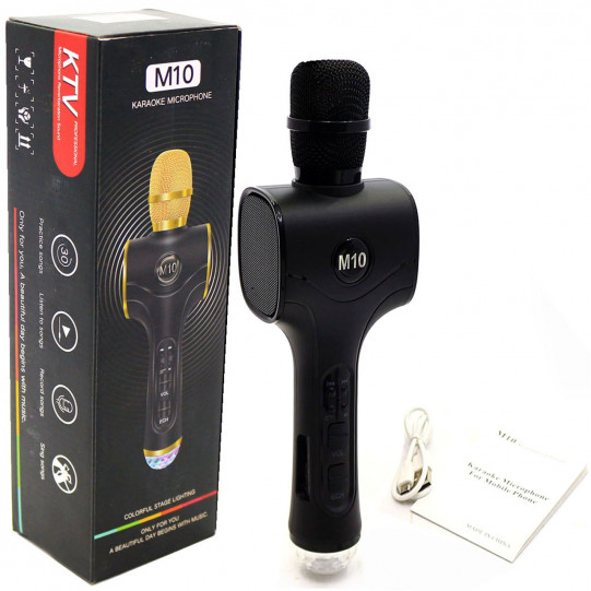 Караоке Микрофон M10, черный, 30х8х7 см (2018111200101)
