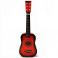 Іграшка дитяча гітара дерев'яна, струнна з медіатором, червоне дерево 58 см (M 1369)
