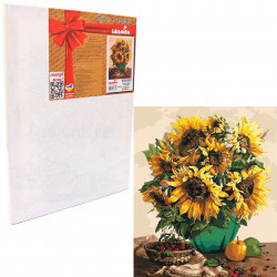 Картина за номерами ідейка «Чарівний букет соняшників» 40x50 см (КНО3019)