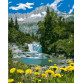 Картина за номерами ідейка «Гірський водоспад» 40x50 см (КНО2283)