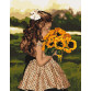 Картина за номерами ідейка «Дівчинка з соняшниками» 40x50 см (КНО4662)