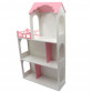 Игрушечный кукольный деревянный домик Unitywood (62х20х105 см), трехэтажный розовый