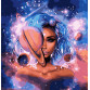 Картина за номерами ідейка «Володарка всесвіту з фарбами металік» 50x50 см (КНО9538)