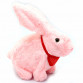 Мягкая игрушка интерактивная музыкальный кролик розовый, уши светятся 20х10х20 см (M142)