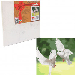 Картина по номерам Идейка «Белоснежные голуби» 40x40 см (КНО4149)