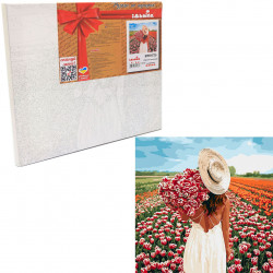 Картина за номерами ідейка «Оберемок тюльпанів» 40x40 см (КНО4725)