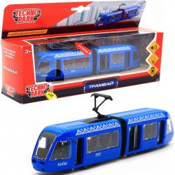 Машинка игровая «TechnoPark» Трамвай со световыми и звуковыми эффектами, 30х6х8 см (SB-17-51-WB)