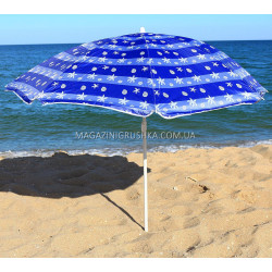 Зонт пляжный (диаметр - 1.8 м) - серебро+наклон -№4