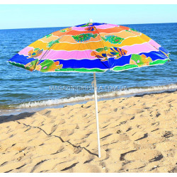 Зонт пляжный МН-0037 (диаметр - 1.8 м) - серебро, №3
