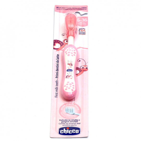 Зубная щетка Chicco Розовая для младенцев (06958.00)