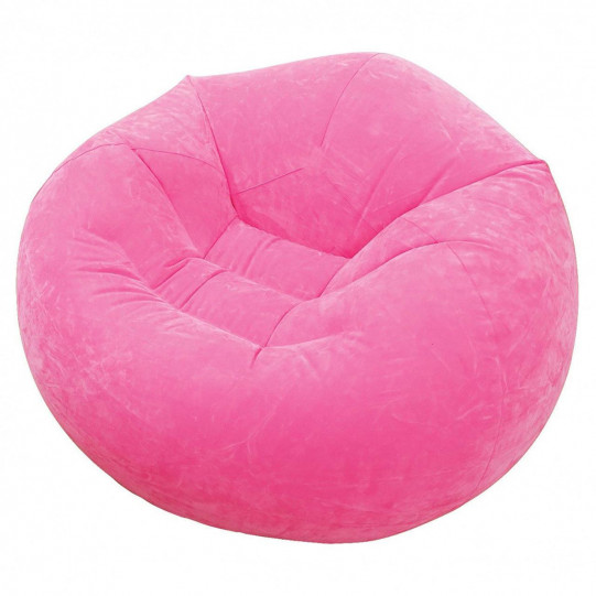 Надувное кресло Intex Розовый 68569. Для отдыха на пляже и дома