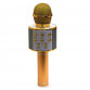 Беспроводной портативный микрофон-колонка Bluetooth для караоке Золото (WS-858)