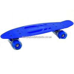 Пенни борд (скейт) Синий с бесшумными колесами SC 180407