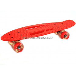 Пенни борд (скейт) Красный с бесшумными колесами SC 180407