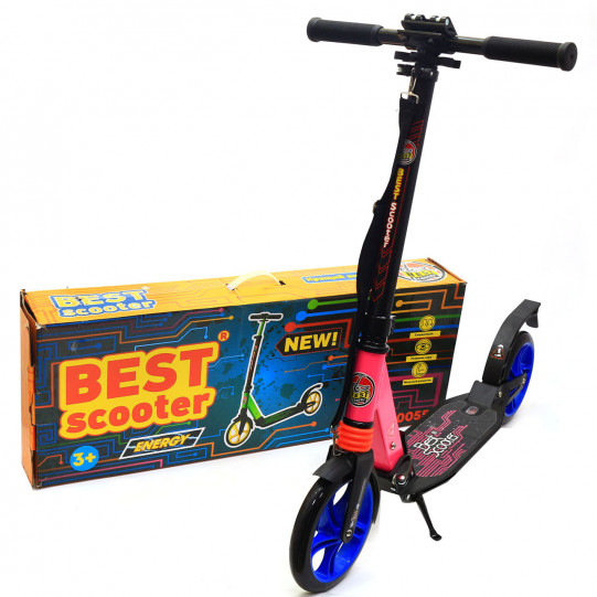 Двоколісний Самокат Best Scooter Синьо-рожевий (00055)