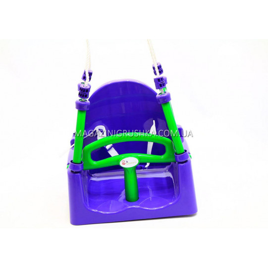 Дитячі гойдалки для малюків, дітей «Doloni» Фіолетовий з зеленим 3 в 1 арт. 0152