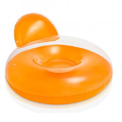 Кресло круг надувное Intex 58889 со спинкой 137х122 см - Оранжевый