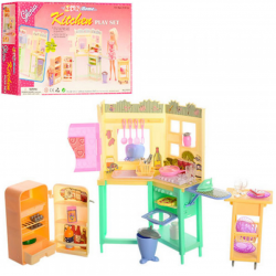 Дитяча іграшкова меблі Глорія Gloria для ляльок Барбі Кухня 21016. Облаштуйте ляльковий будиночок