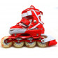 Детские ролики (размер 30-33, металл, колёса ПУ) Красный RS17023