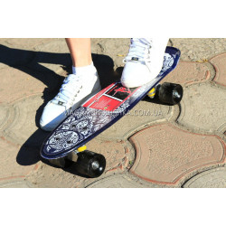 Скейтборд (скейт) Чорний з безшумними колесами MS 0298