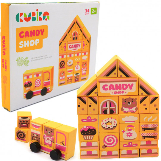 Дерев'яна іграшка Cubika Candy shop кондитерська LDK1 (15115)