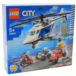 Конструктор LEGO City Police гонитва на поліцейському вертольоті, 212 деталей (60243)
